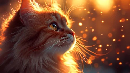 Sunlit Feline Portrait