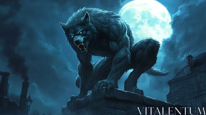 Fearsome Werewolf in the Night