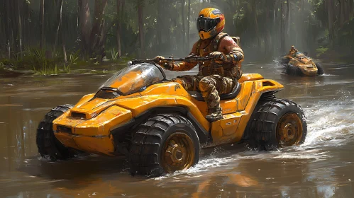 Off-Road Vehicle in Forest