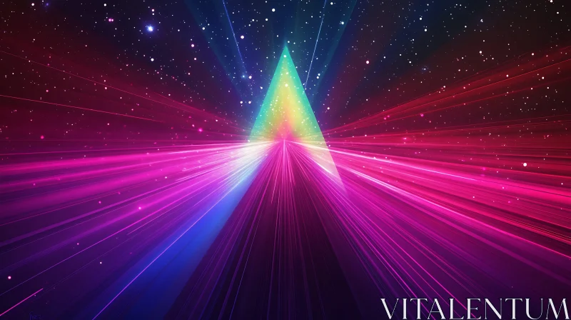 Celestial Convergence: Luminous Triangle Art