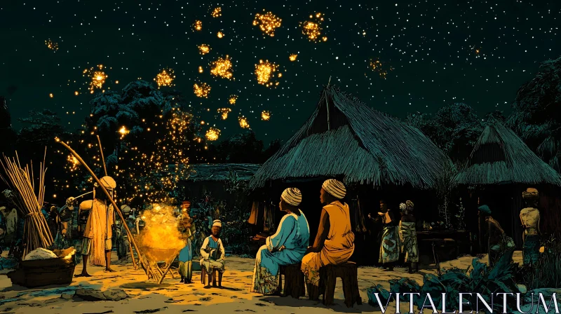 Village Night Gathering