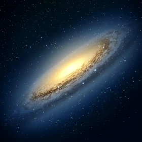 Radiant Galaxy in Starry Expanse Artwork