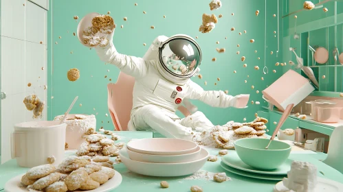 Weightless Baking: Astronaut in the Kitchen