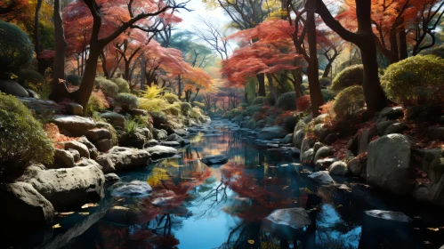 Japanese Landscape Forest Autumn: A Captivating Artistic Interpretation