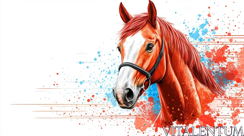 Abstract Horse Art AI Image