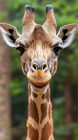 Giraffe Face Portrait