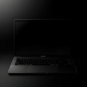 Minimalist Black Laptop Design