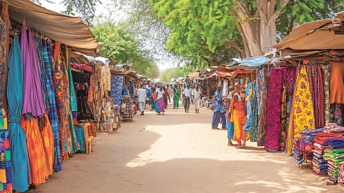 African Marketplace Scene