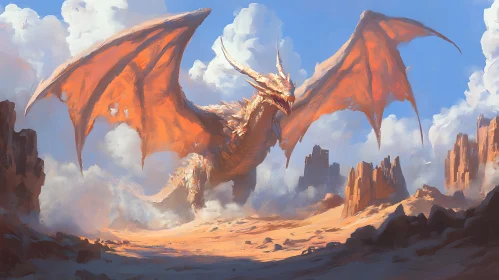 Fantasy Dragon Soaring Image