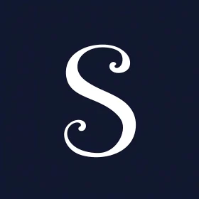 Stylish Letter S on Dark Blue