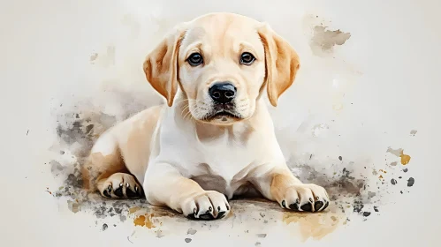 Artistic Labrador Retriever Puppy Image