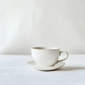 Minimalist Cup and Saucer Composition