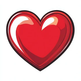 Stylized Heart with Reflective Surface