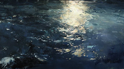 Moonlight on Water Abstract Art