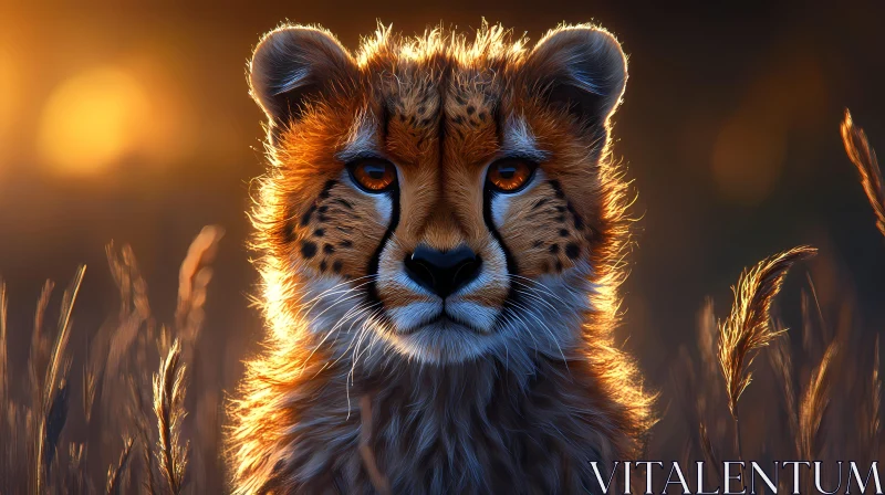 Golden Light on the Cheetah AI Image