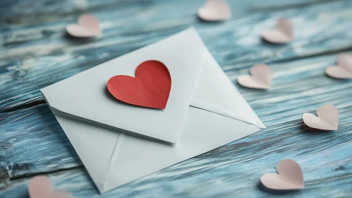 Love Letter with Paper Hearts