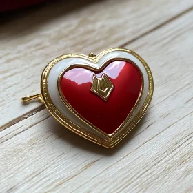 Red and Gold Heart Decoration