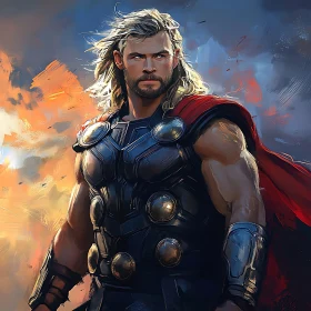 Heroic Figure with Blond Hair