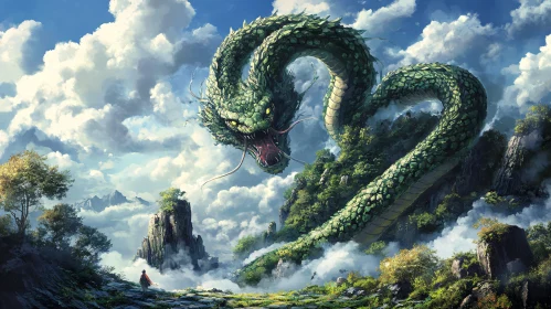 Green Dragon in the Sky