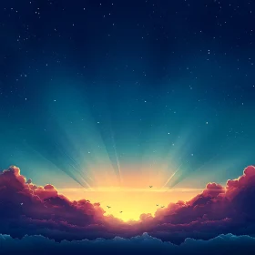 Celestial Dawn: A Sky's Embrace