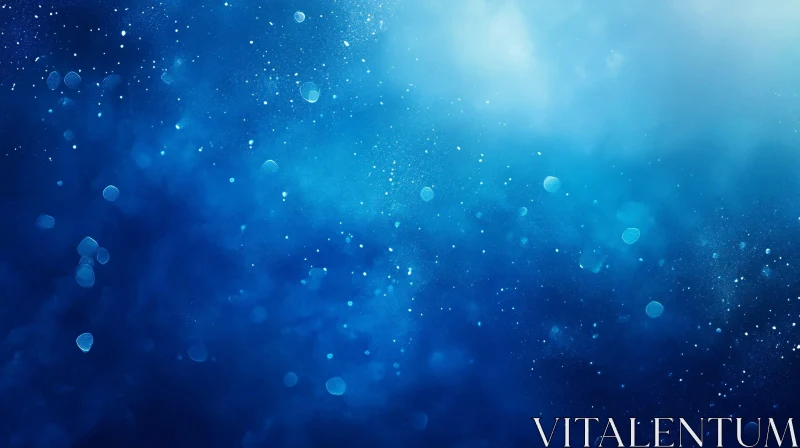 AI ART Celestial Blue Glittering Abstract
