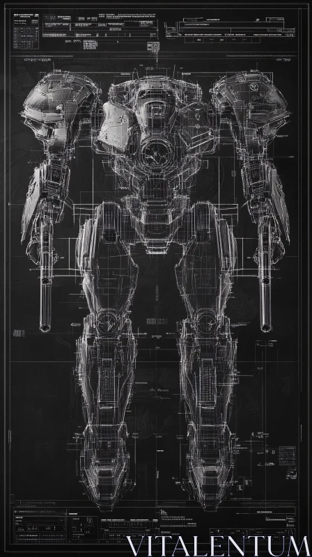 AI ART Mechanical Robot Schematic Design