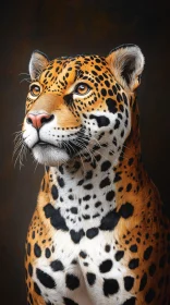 Leopard in Detailed Portrait