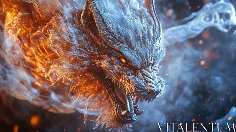 AI ART Dragon of Fire and Ice