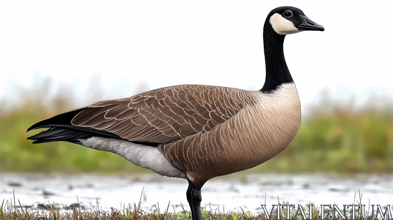 Serene Wildlife Image of a Goose AI Image