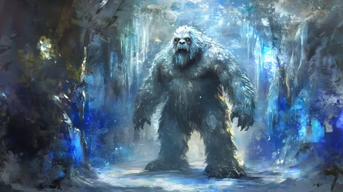 Snowy Beast in Icy Realm