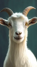 Goat Image with Prominent Horns