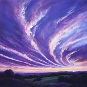 Sky Art: Sunset Over the Horizon
