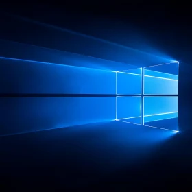Futuristic Windows Blue Glow Background