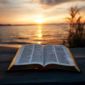 Book and Sunset Serenity