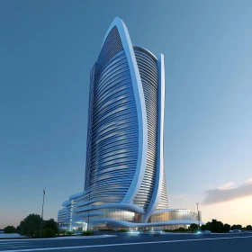 Futuristic Building Design in City Center