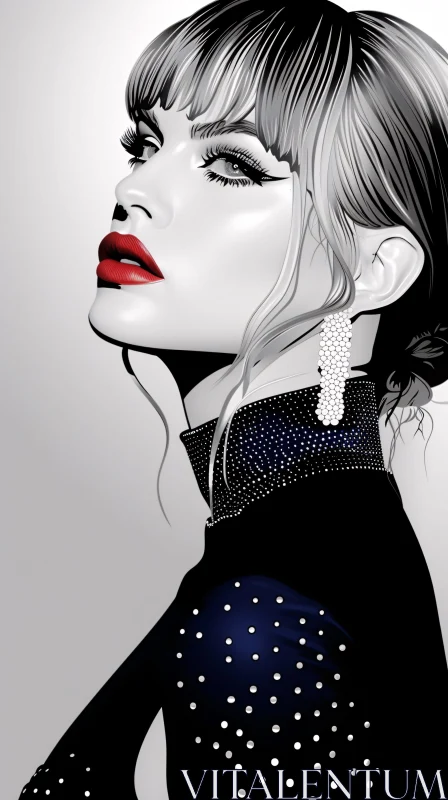 AI ART Elegant Artistic Depiction of Taylor Swift