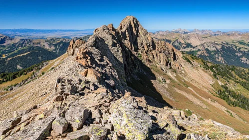 Scenic Mountain Landscape with Rocky Formations