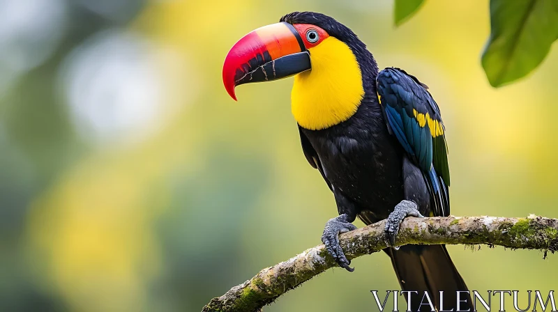 Vibrant Toucan in Natural Habitat AI Image