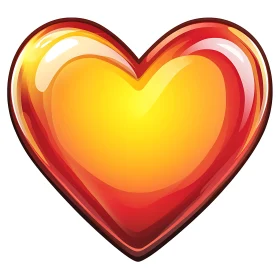 Glowing Heart Icon for Valentine's Day