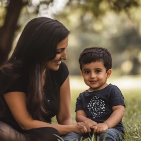 A Mother's Love: Gentle Portrait in Nature