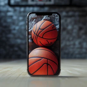 Orange Basketballs Display