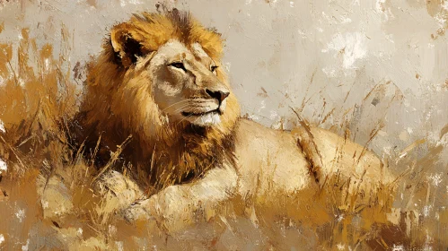 Majestic Lion Art Piece