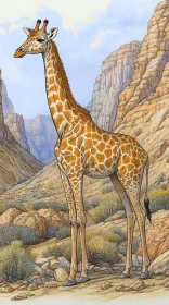 Graceful Giraffe Landscape