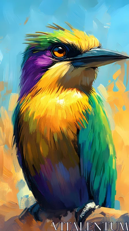 AI ART Vivid Bird Feather Art