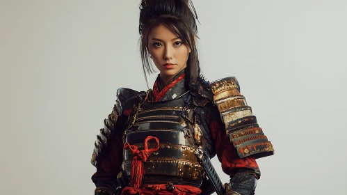 Female Warrior in Traditional Armor