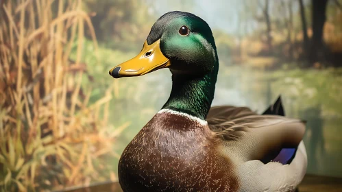 Detailed Mallard Duck Close-Up