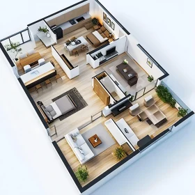 Stylish Apartment Floor Plan
