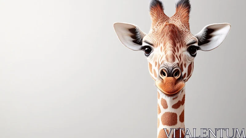 Giraffe Close-Up and Personal AI Image