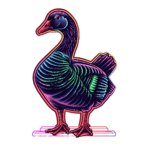 Colorful Goose T-Shirt Print Design