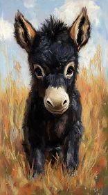 Young Donkey in Nature Art